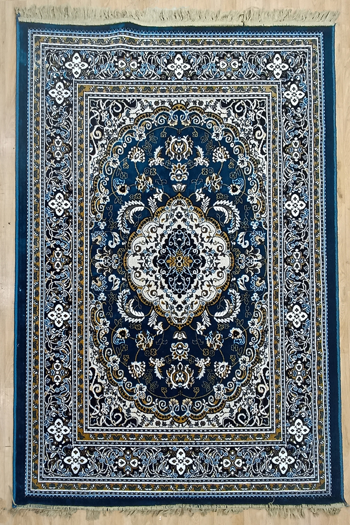 Coastal Chic Rug in Ocean Blue Waves - Image 2