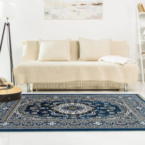 Coastal Chic Rug in Ocean Blue Waves